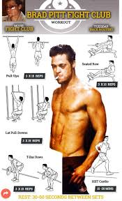 Once Upon A Time In Hollywood Brad Pitt Workout Pin By Benjamin Adebanjo On Fitness Pop Workouts Fight Club Workout Total Body Workout Routine