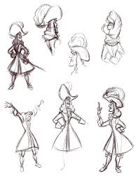 Captain Hook Animation Drawings By Frank Thomas From Peter Pan A Sketchbook Series Sketch Book Animated Drawings Character Design Disney