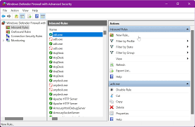 Image result for windows firewall inbound rule