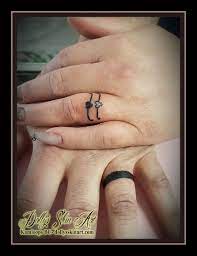 Wedding Ring Finger Husband Wife Tattoo Black Heart Band Kamloops Dolly S Skin Art Tattoo Wedding Rings Wedding Ring Tattoo For Men Heart Ring Tattoo