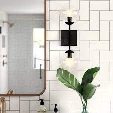 Foundstone Marisa 2 Light Dimmable Black Up Downlight Reviews Wayfair Wall Lights Sconces Linear Chandelier