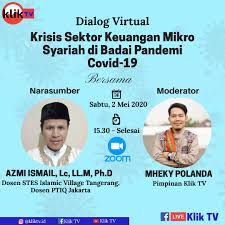 Azmi ismail‏ @azmiismaill 3 апр. Kliktv Azmi Ismail Lc Ll M Ph D Krisis Sektor Keuangan Mikro Syariah Di Badai Pandemi Kliksaja Sumbar