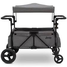 Jeep Wrangler Stroller Wagon With Included Car Seat Adapter By Delta Children Gray In 2020 Stroller Double Strollers Baby Car Seats