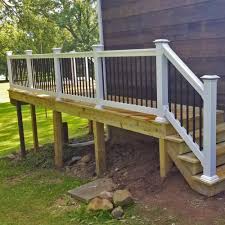 Weatherables Vilano 3 Ft H X 8 Ft W Vinyl White Railing Kit Wwr Thdva36 S8 Stair Railing Kits Railing Vinyl Railing