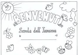 Incantevole Disegni Da Colorare Di Benvenuto A Scuola Infanzia