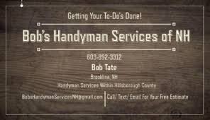 Handy connects you with professional handymen to help with odd jobs. Bob S Handyman Services Of Nh Home Facebook
