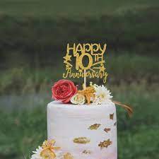 Our editors independently research, test, and recommend the best products; Buy Gold Glitter Happy 10th Anniversary Cake Topper For Wedding Anniversary Anniversary Party Happy Birthday Party Decorations Online In Indonesia B088llxcyb