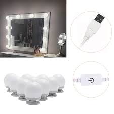 This led rectangle light is set into your vanity mirror with the perfect glow for your beauty routines! Upgraded Hollywood Style Led Vanity Mirror Lights Kit Dimmable Vanity Lighting Fixture 5v Usb 4000k Nature White Diy Mirror Lights Stick On Strip Decoration For Makeup Dressing Table 10 Bulbs Buy Online In