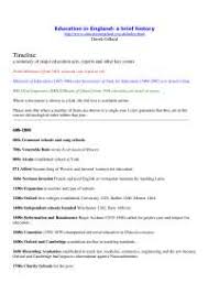 Education in England a brief history