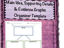 This person might well be someone who's being sponsored, owner of some specific locations that's being sponsored, or even an event management company that's being sponso Main Idea Supporting Details And Evidence Graphic Organizer Template Teaching Resources