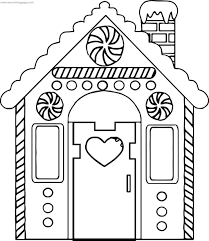 Heart Gingerbread House Front View Coloring Page Wecoloringpage Com Gingerbread House Template Printable Gingerbread House Template Gingerbread House