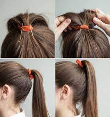 Haarklammer In Den Pferdeschwanz Einsetzen Mehr Volumen Erzielen Tolle Frisuren Frisuren Haare
