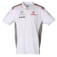 An Official Product Of The Vodafone Mclaren Mercedes Formula One Team Team T Shirt This Sporty White Tea Team T Shirts Mclaren Mercedes Mclaren Formula 1