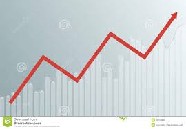 Abstract Business Chart With Uptrend Line Graph Bar Chart