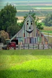 Looks Like The Kool Aid Man Hit That Barn Country Barns Old Barns Farm Buildings