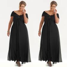 Plus Size 2015 Empire Waist Mother Of The Bride Dresses With Off Shoulder Short Sleeve Beads Black Chiffon Bride Dress Patterns Mother Wedding Dress Diva Dress