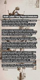 Banyak pilihan dongeng yang bisa dibacakan untuk si kecil. Anak Lelaki Yang Penuh Ketakutan Dongeng Kata Kata Buku Fiksi