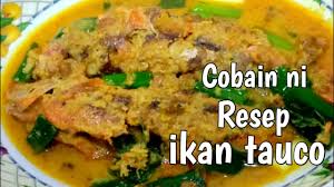 Ikan nila 500gr santan 250 ml minyak goreng secukupnya 1 sdm tepung. Resep Tauco Ikan Pisang Pisang Tauco Kuah Kuning Youtube