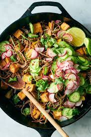 Sweet And Spicy Tofu With Soba Noodles Recipe Recipe Tofu Dishes Nyt Cooking Recipes