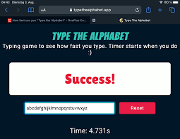 The game is free, played online and has 40 levels. How Fast Can You Type The Alphabet Oneplus Community