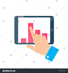 Improve Business Concept Flat Illustration Tablet Stock