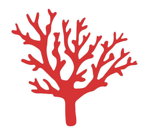 Sticker corail rouge - le-monde-du-stickers.fr