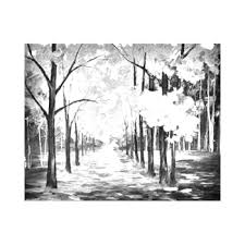 Sari Sonbahar Cizilmis Boyamaya Hazir Resim Tuvali Resim Sonbahar Tablolar