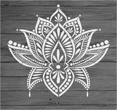 Coloriageetdessins.com vous offre la possibilité de colorier ou imprimer votre dessin mandala lotus fleurs en ligne gratuitement. Stencil Mylar Re Usable Shabby Chic Vintage Lotus Mandala 310 Mandalascalados Pochoirs Mandalas Fleur Mandala Dessin Mural