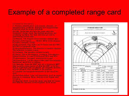The range card is always being updated. Instructor Sgt Christopher Vester Bco 62nd Engineers Ppt Video Online Download