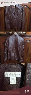 Brown Worthington Leather Jacket Size Small Leather Jacket Genuine Leather Jackets Jackets