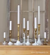 Diy Gold And White Candle Holders Jpg Diy Tall Candle Holders Candle Holder Decor Candle Dipping