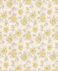 Yellow Wallpaper By Graham And Brown Cute 1950ies Inspiration Floral Wallpaper Yellow Wallpaper Pattern Wallpaper