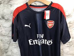 Official arsenal fc badge at left. Puma Arsenal Fc Official 2016 2017 Soccer Training Jersey New Xl Navy Blue Red For Sale Online
