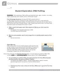 Dna analysis gizmo answer key pdf. Student Exploration Dna Profiling
