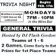 Trivia Night! Hosted by Flash Gordon — The event image