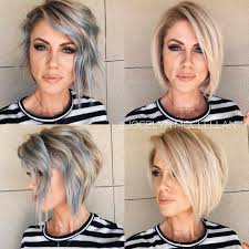 The hairstyle incorporates two side bangs of the same length. Modern Short Bob 2019 Bpatello