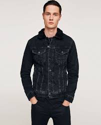 Image 2 Of Faux Shearling And Denim Jacket From Zara Giacca Da Uomo Moda Denim