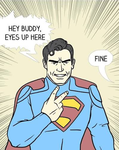 😐 . #superman #medusa #comic #funnymemes