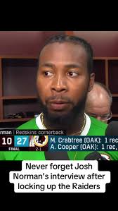 Josh Norman Talking Through Clonched Teeth