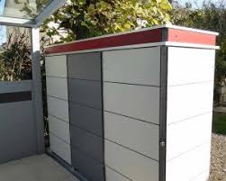 Unterstand Einhausung Fur Fahrrader Und Gartenmobel Garten Q Gmbh In 2020 Mulltonnenbox Brennholz Kaufen Gartenmobel