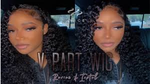 The BEST KINKY CURLY 24 Inch V part Wig ‼️ ft.| UNICE HAIR