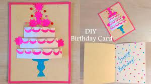 You might have to help the cake fold in the first time. Diy Handmade Birthday Card How To Make Birthday Cake Card Rangoli In 2021 Birthday Wishes Greeting Cards Greeting Card Craft Birthday Cake Card