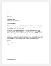 41 Resignation Letter Due To Health Reasons Photo Ideas Resignation Letter