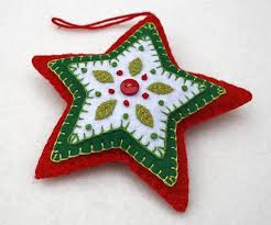 Felt Star Christmas Ornament Felt Crafts Christmas Felt Christmas Decorations Christmas Ornaments