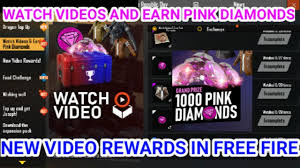 This is not a free fire hack and rewards app and does not access any server, it can not verify user names, nor send or receive data from free fire or other parties. Watch Videos And Earn Pink Diamonds In Free Fire New Video Rewards In Free Fire Youtube