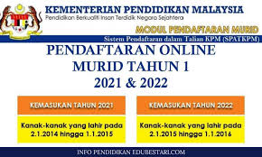 Keputusan permohonan pendaftaran murid tahun 1 akan diumumkan sekitar bulan julai/ ogos 2021. Permohonan Daftar Anak Darjah 1 Tahun 2021 2022 Edu Bestari