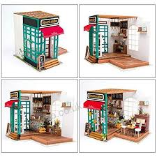 Kesoto 1 24 Diy Miniature Dollhouse Kits With Furniture