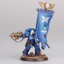 Tangui Jollivet Sanoo Instagramissa My Conversion Of A Primaris Ancient The Banner Is From The Warhammer 40k Artwork Games Workshop Warhammer 40k Miniatures