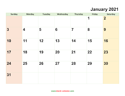 Download vector tanggalan kalender 2021. Monthly Calendar 2021 Free Download Editable And Printable