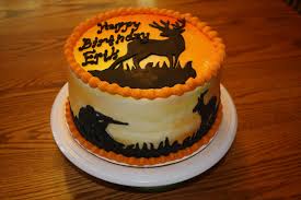 Birthday Cake For 13 Year Old Boy Deer Sillouette Fishing Hunting Hunting Cake Country Birthday Cakes Hunting Birthday Cakes